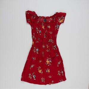 Small Red Floral Mini Dress